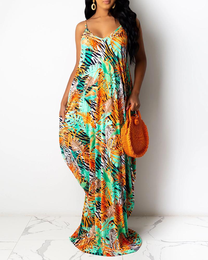 Robe longue métallique sexy à col en V bretelles spaghetti pour femme