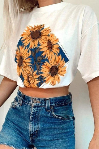 T-shirt Bohème Sunflower - S