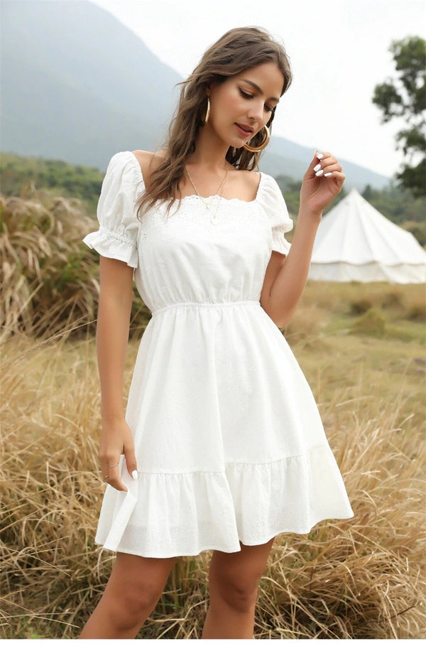 Robe Retro Bohème Blanche