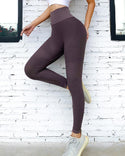 Large ceinture Scrunch Butt Leggings Pantalon de yoga de contrôle du ventre