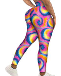 Legging de butin de levage de fesses à taille haute imprimé tie-dye