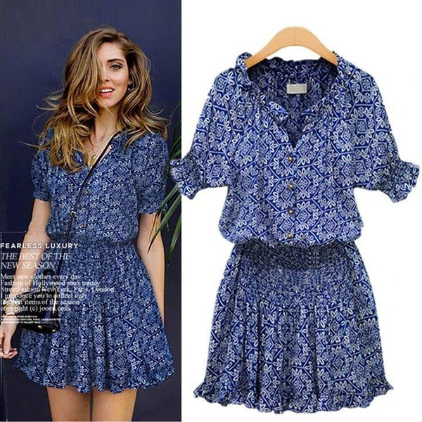 Mini Robe Bohème Fleurie