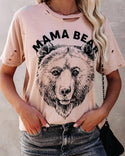 Motifs d'ours imprimés T-shirts amples