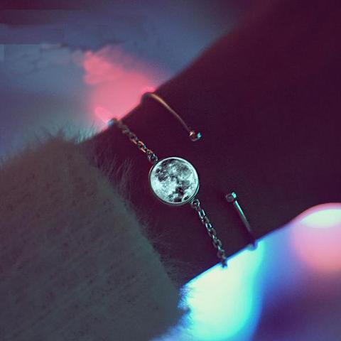 Bracelet lune blanche (lumineux)