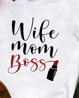 T-shirt décontracté à col rond pour la fête des mères