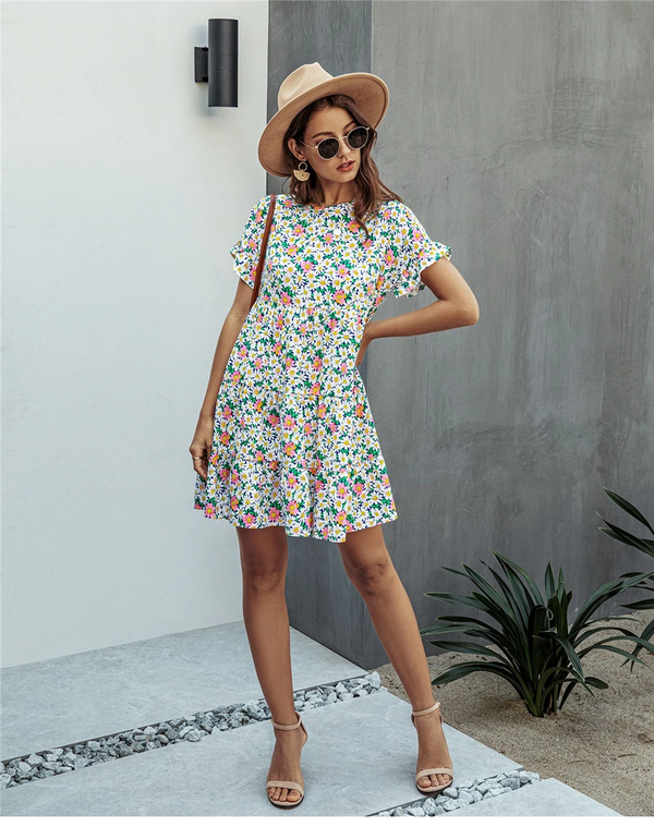 Robe Bohème Vintage Fleurie