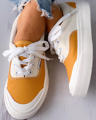 Chaussures en toile décontractées à lacets à lacets et à œillets