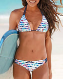 Ensemble de bikini licou imprimé all over
