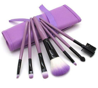 Trousse 7 pinceaux essentiels 123maquillage violet 