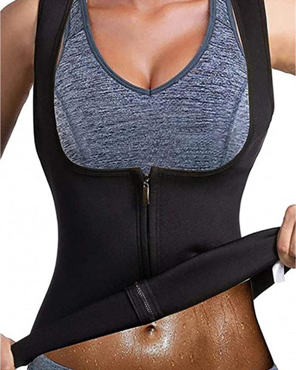 Entraînement de gilet d'entraînement de taille à glissière amincissant Shaperwear Corset