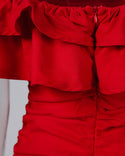 Robe Rouge à Volants