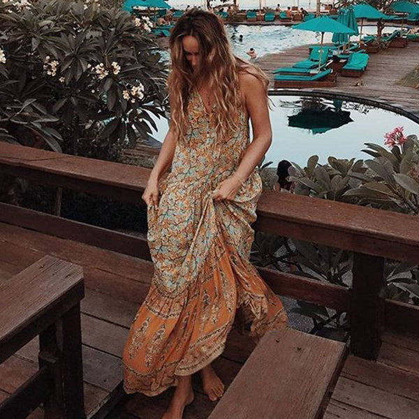 Robe Bohème Sans Manche