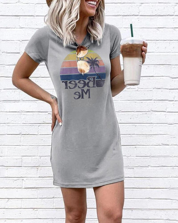 Beer Me - T-shirt mini robe