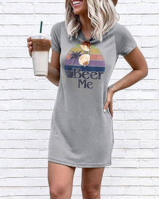 Beer Me - T-shirt mini robe