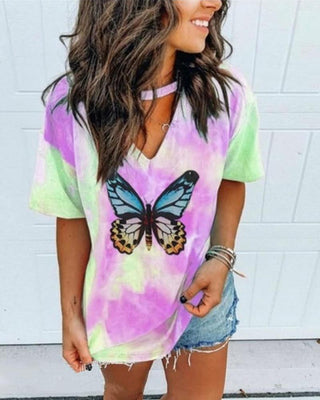 T-shirt papillon Tie Dye