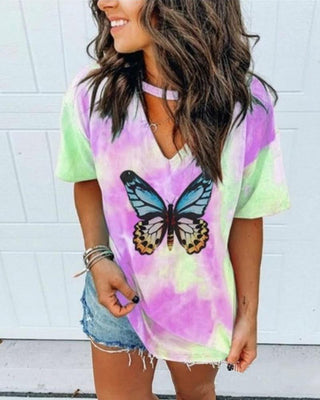 T-shirt papillon Tie Dye