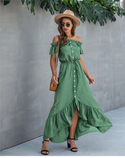 Robe Bohème Vert Emeraude