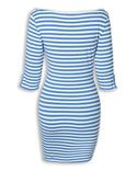 Robe décontractée rayée à une épaule