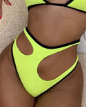 Ensemble de bikini à découpes color block