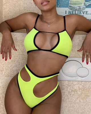 Ensemble de bikini à découpes color block