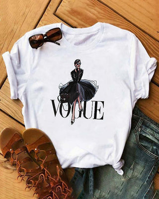 T-shirt basique à imprimé lettre