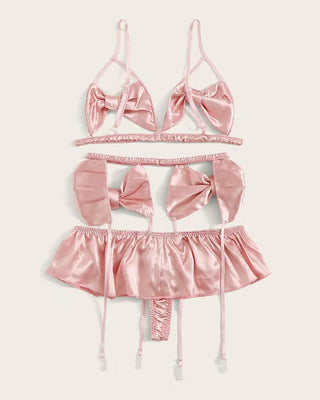 Ensemble de lingerie dos nu Bowknot Design