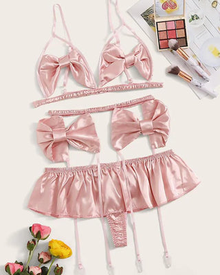 Ensemble de lingerie dos nu Bowknot Design