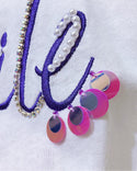 Paillettes lettre broderie T-shirt décontracté
