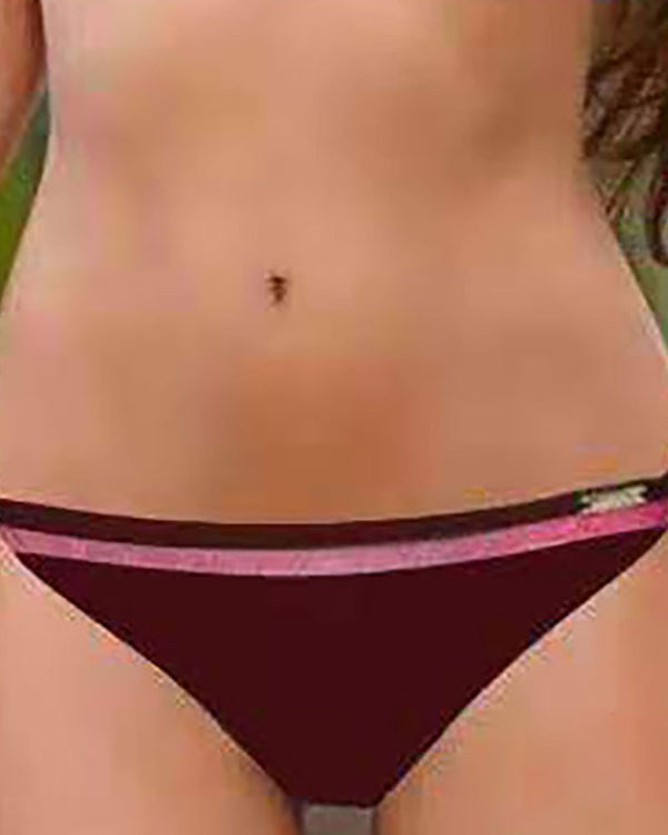 Ensemble de bikini à bretelles spaghetti à clous color-block