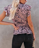 T-shirts amples léopard à manches courtes