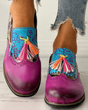 Chaussures Oxford Colorblock à Tassel Design