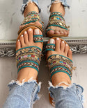 Sandales à anneau d'orteil de style boho