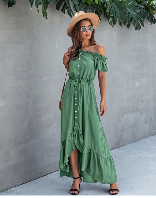 Robe Bohème Vert Emeraude