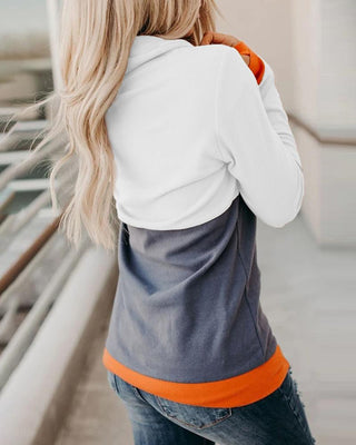 Haut à capuche à manches longues et imprimé citrouille d'Halloween