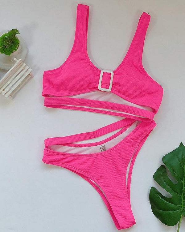 Ensemble de bikini à motif bandage