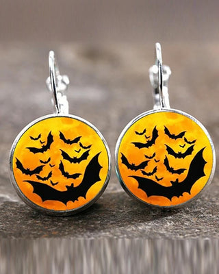 Boucles d'oreilles pendantes à motif chauve-souris / crâne / poulpe d'Halloween