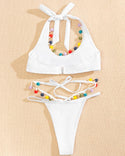 Ensemble de bikini licou décor à pompons