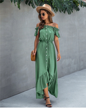 Robe Bohème Vert Emeraude