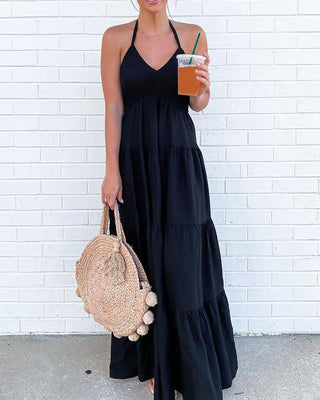 Robe longue décontractée à licou