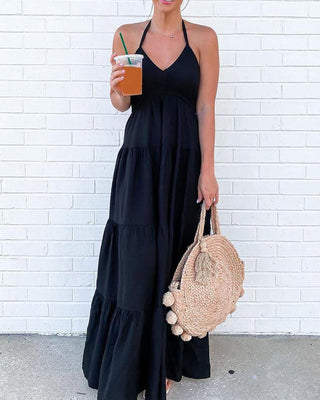 Robe longue décontractée à licou