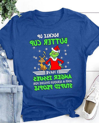 T-shirt à motif de lettre de Noël