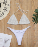 Ensemble de bikini dos nu à paillettes