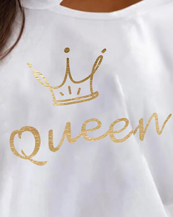 Haut asymétrique à une épaule et lettre de la Saint-Valentin