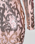 Robe longue à manches longues et sequins