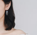 Boucles d'Oreilles Pierre de Lune Bleu Océan