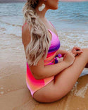 Ensemble de bikini taille haute à nouer sur le devant