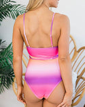 Ensemble de bikini taille haute à nouer sur le devant