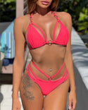 Ensemble de bikini à découpes et licou O-Ring