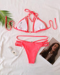 Ensemble de bikini à découpes et licou O-Ring