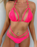 Ensemble de bikini à découpes et licou O-Ring